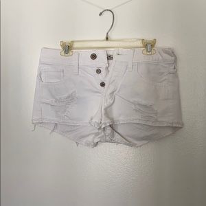 White hollister shorts